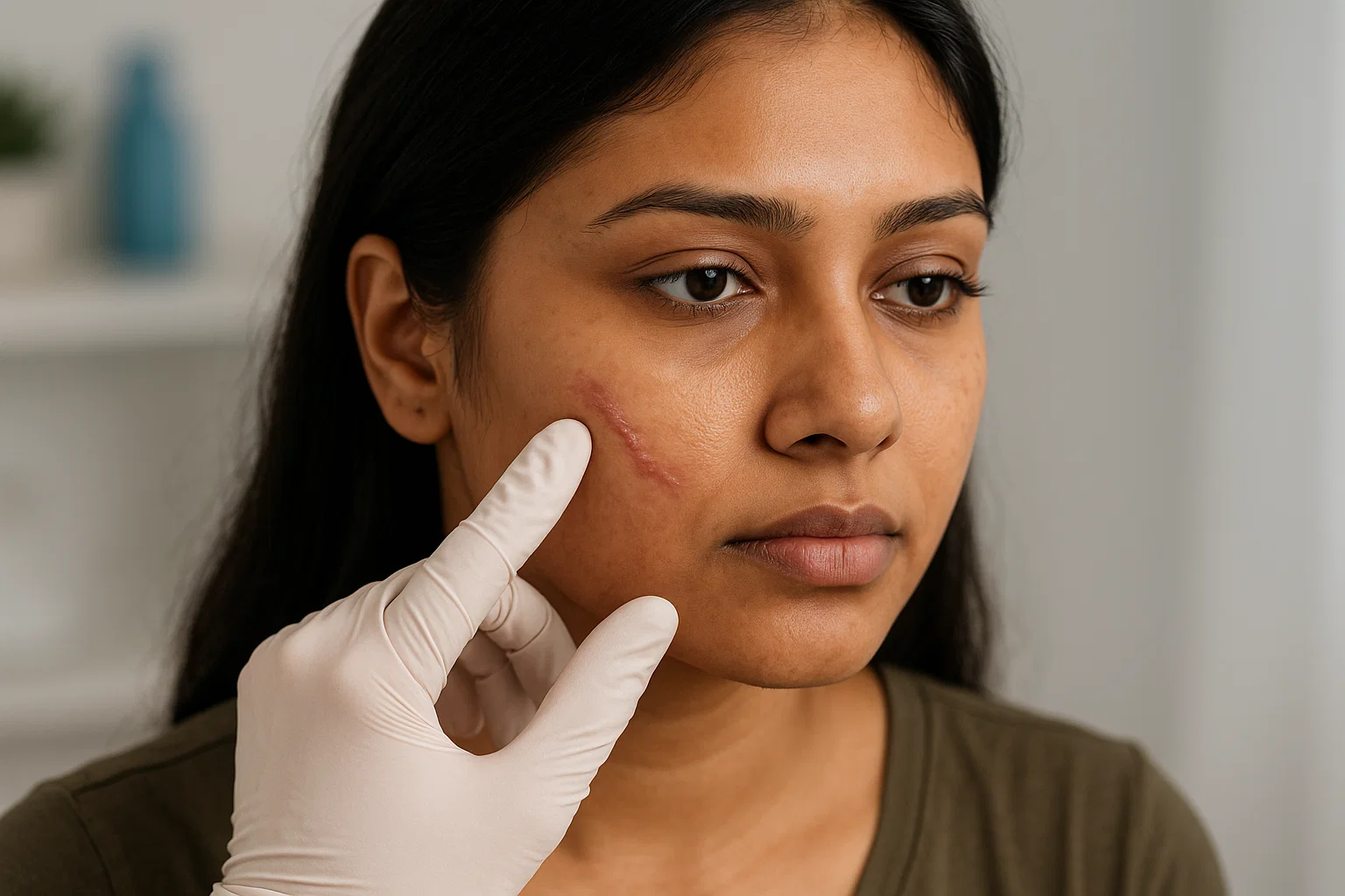 facial-scar-treatment-examination